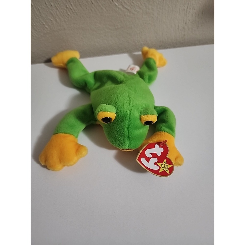 Ty Beanie‎ Baby: Smoochy the Frog The Frog 1997 ** MANY Tag ERRORS ** PVC!